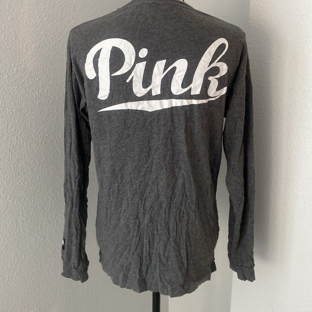Victorias Secret PINK Long Sleeve Top with Embroidered Watermelon